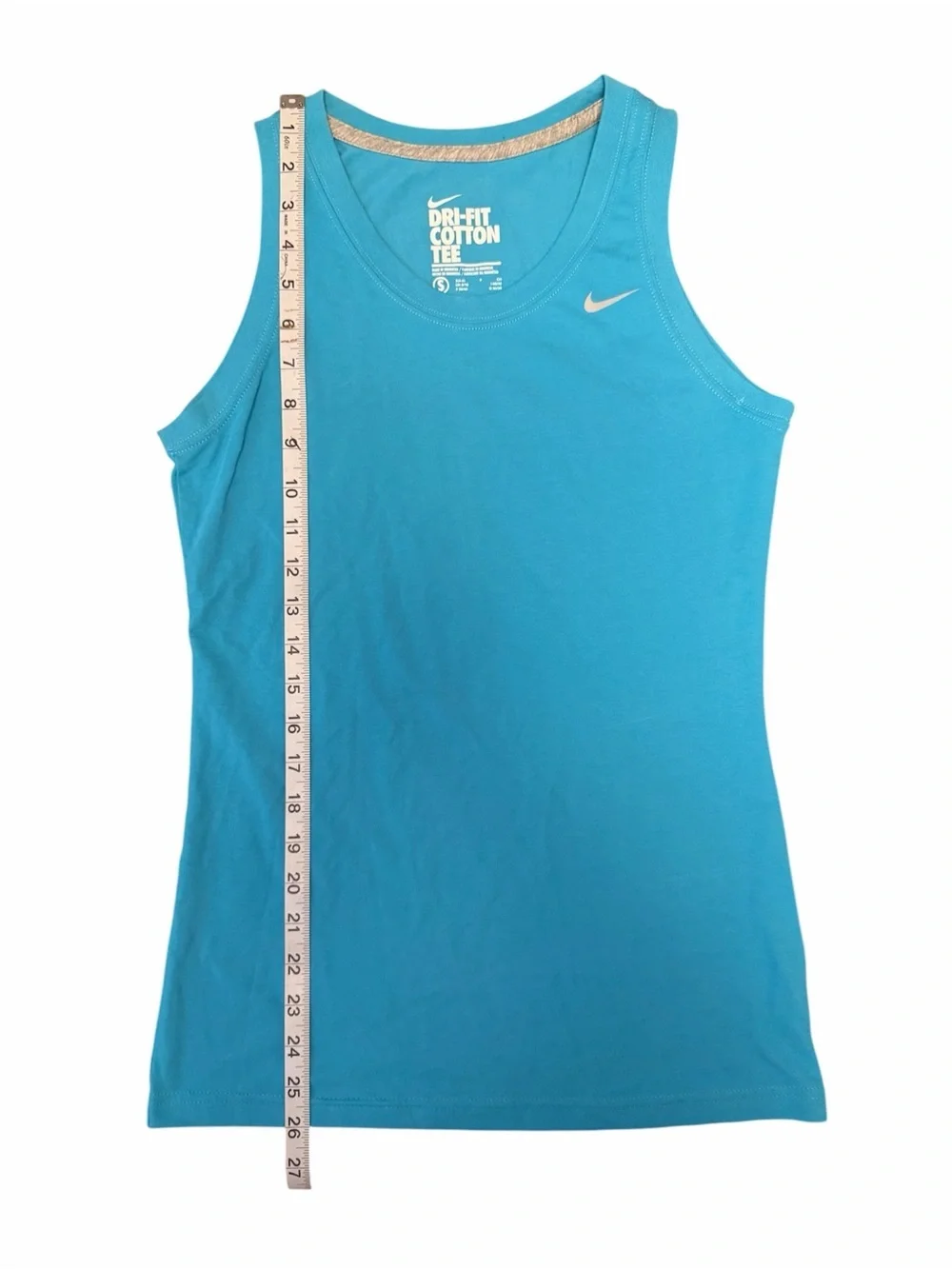 Nike Dri-Fit Women's Bright Aqua/Blue Athletic Tank - size S